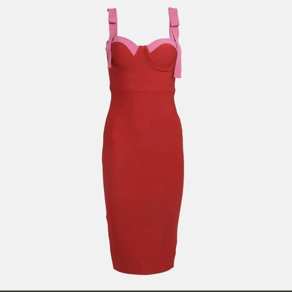 Gorgeous Color Block Bodycon Bandage Dress! - Picture 1 of 6
